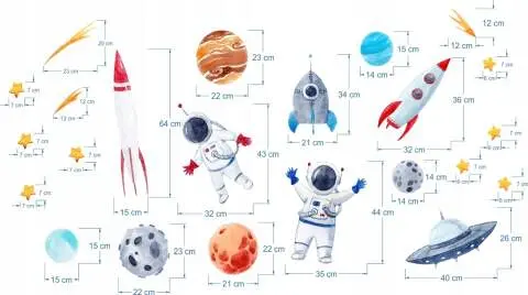 Kleurplaat van de astronaut in het zonnestelsel Gratis te dowoaden of