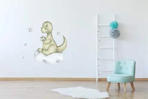 Dinosaur T-Rex 3D Removable PVC Sticker Home Decorative Sticker for Bedroom Stickers for Kids Room 22.4x32