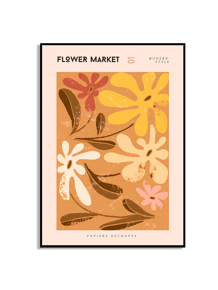 Flower Market Modern Style Poster