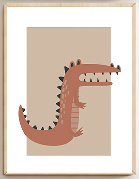 Poster - Scandinavische kinderkamer / Alligator