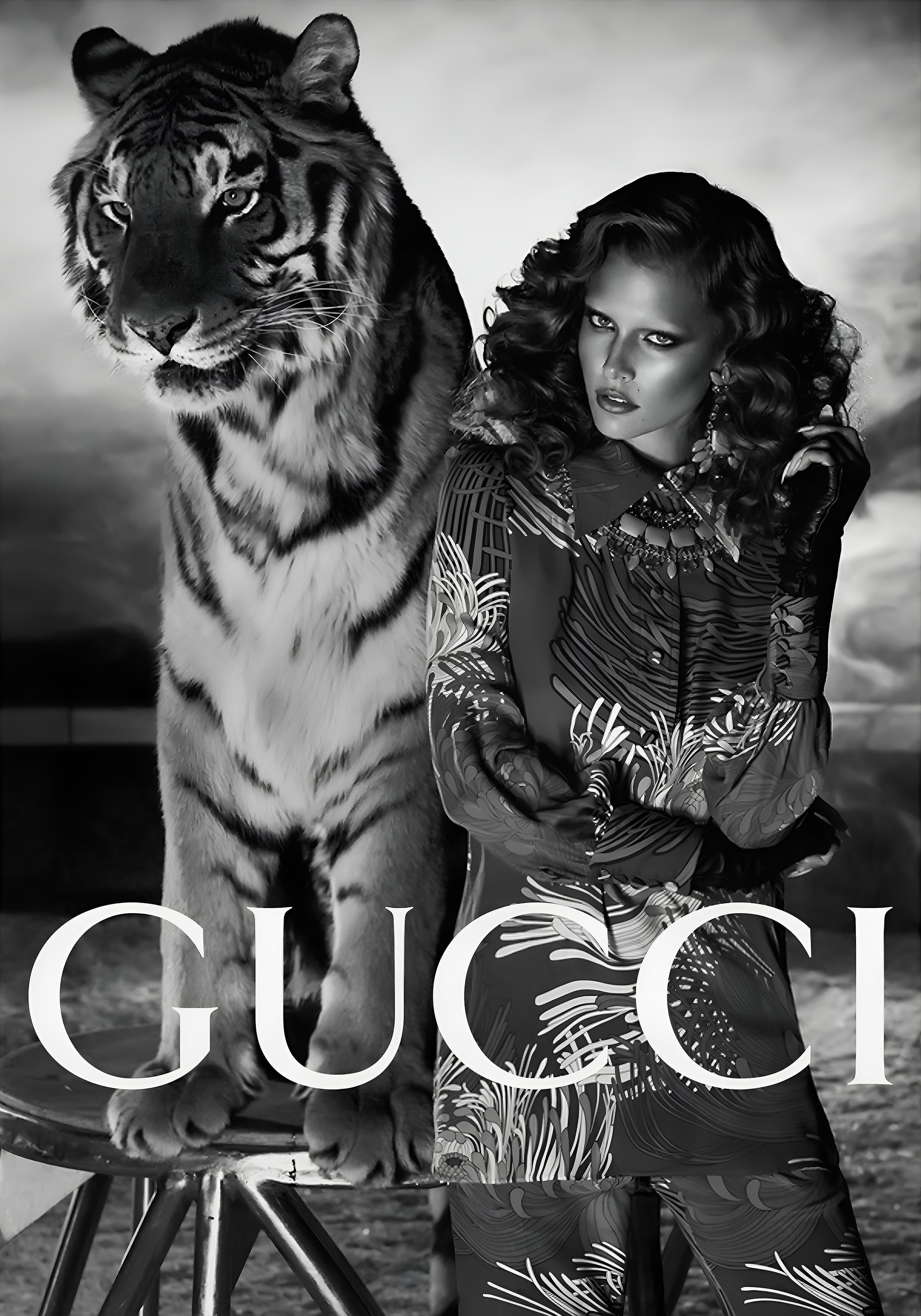 Gucci Poster met Tijger