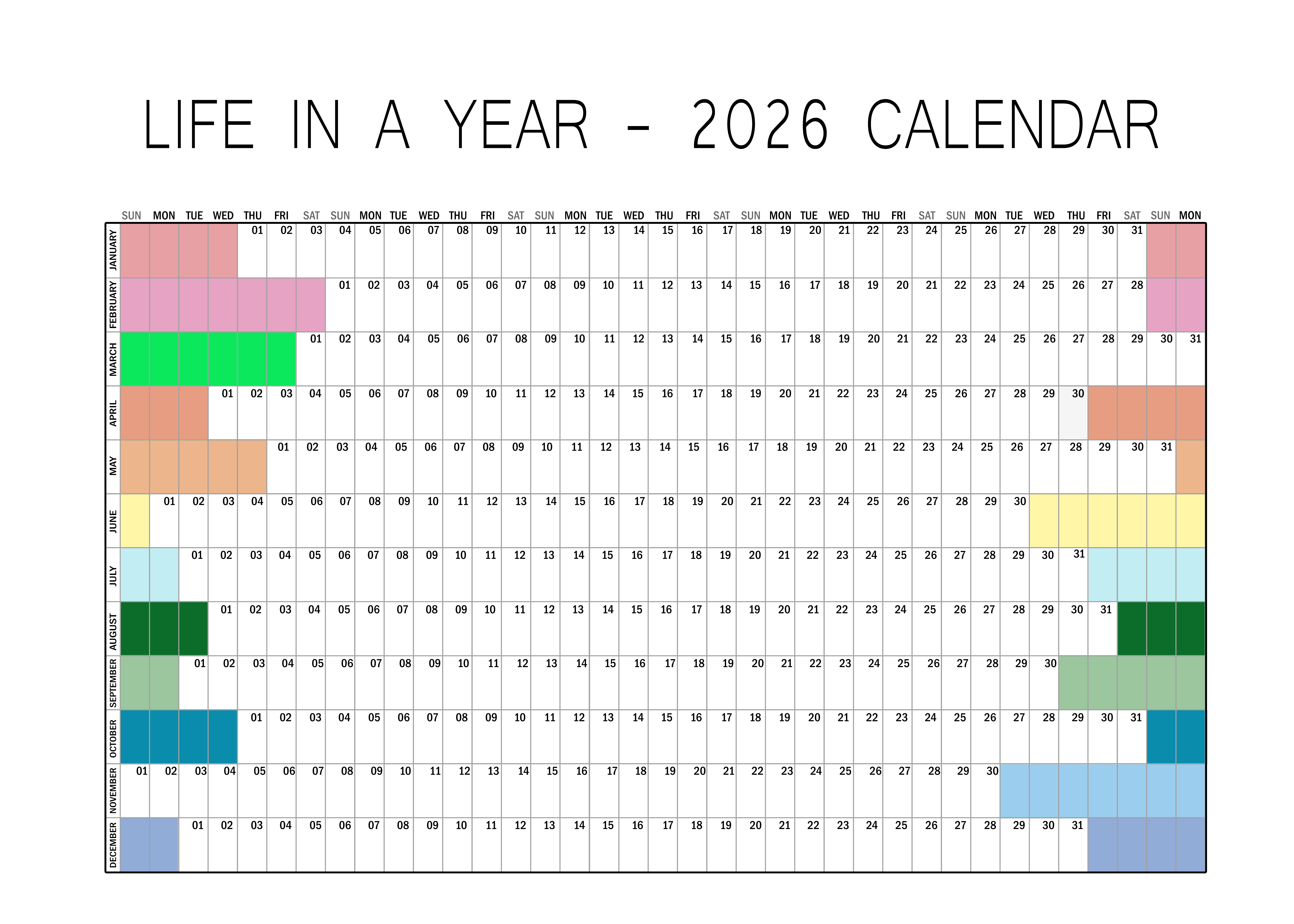 Poster - 2026 Jaarplanner
