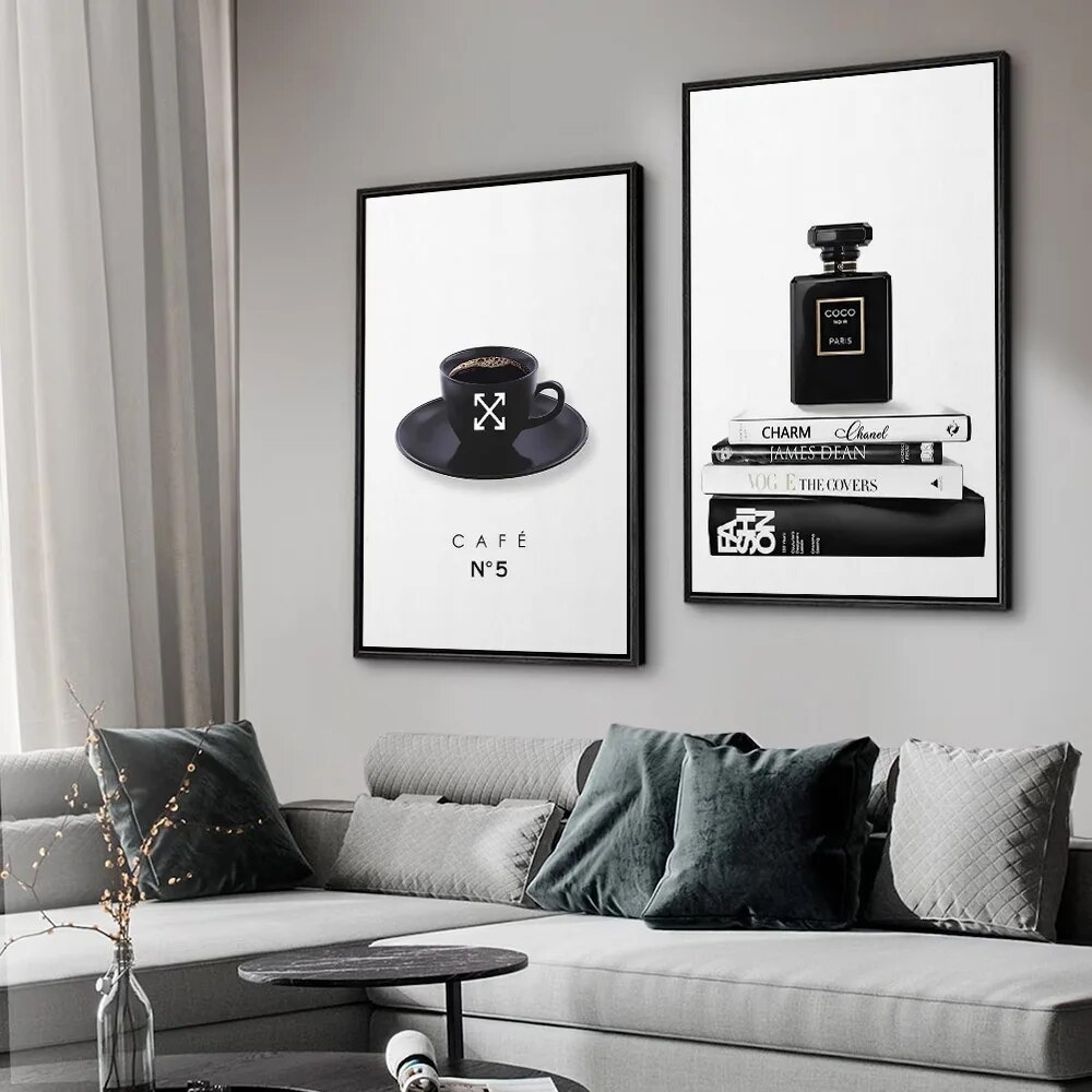 Poster - CAFE N°5 / COCO NOIR PARIS / Set van 2