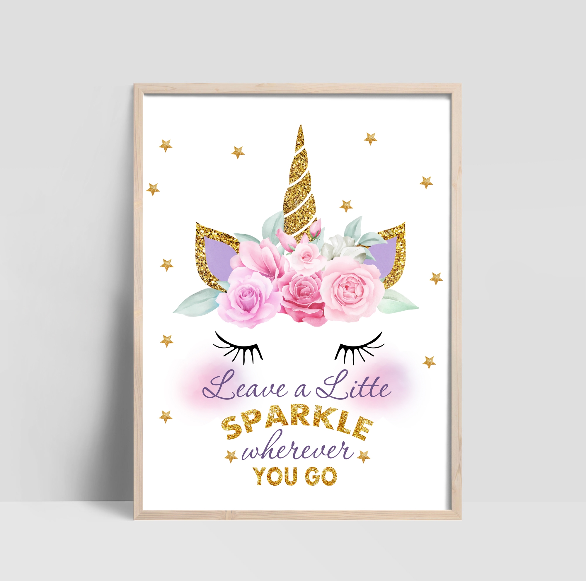 Poster - Eenhoorn / Leave a Sparkle