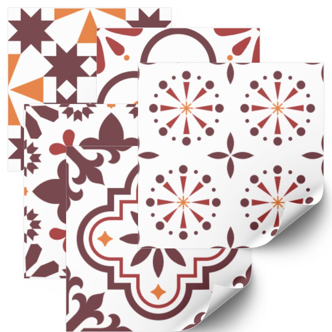 Muursticker - 24 Tegels Sticker / Patroon 020