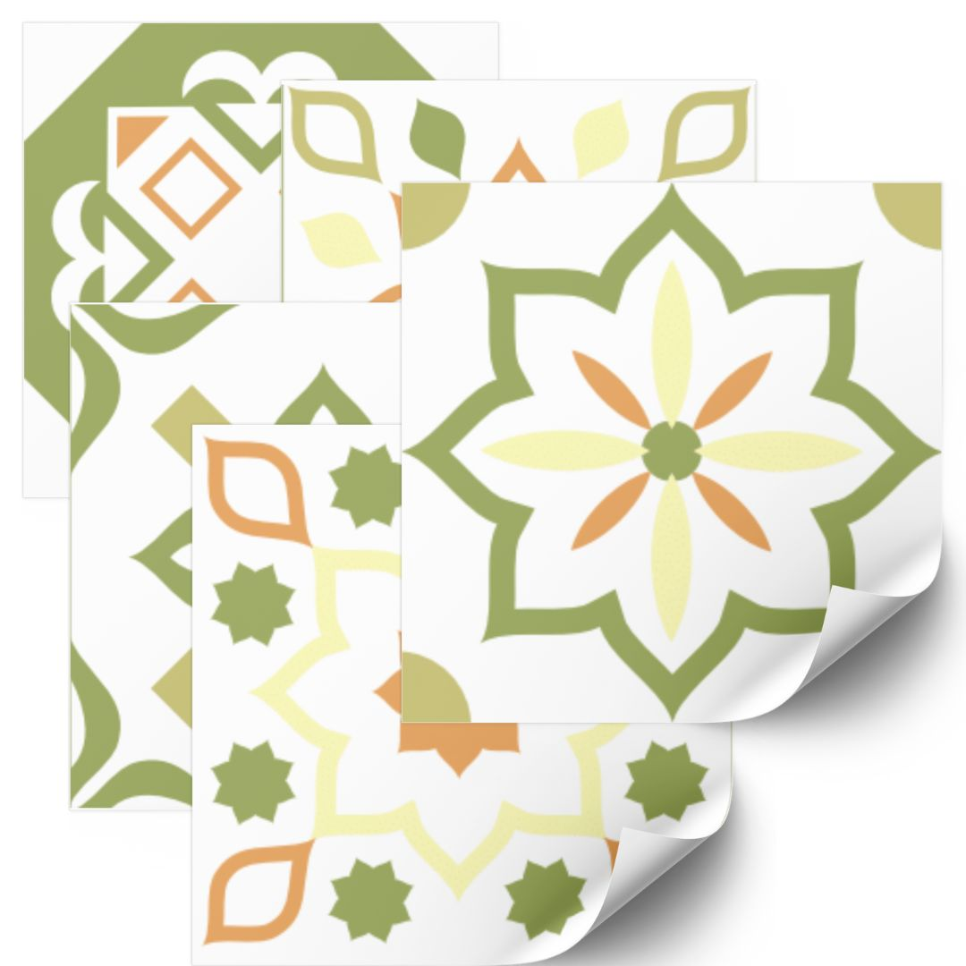 Muursticker - 24 Tegels Sticker / Patroon 021