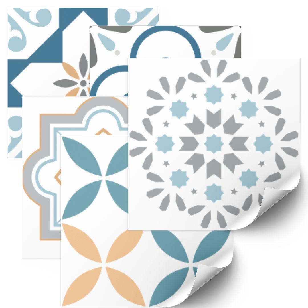Muursticker - 24 Tegels Sticker / Patroon 028