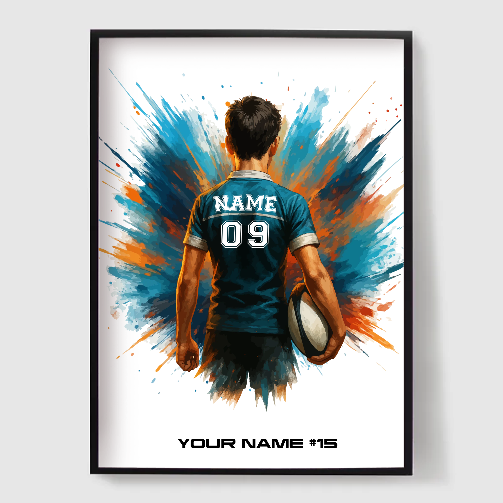 Gepersonaliseerde Poster - Rugbyheld