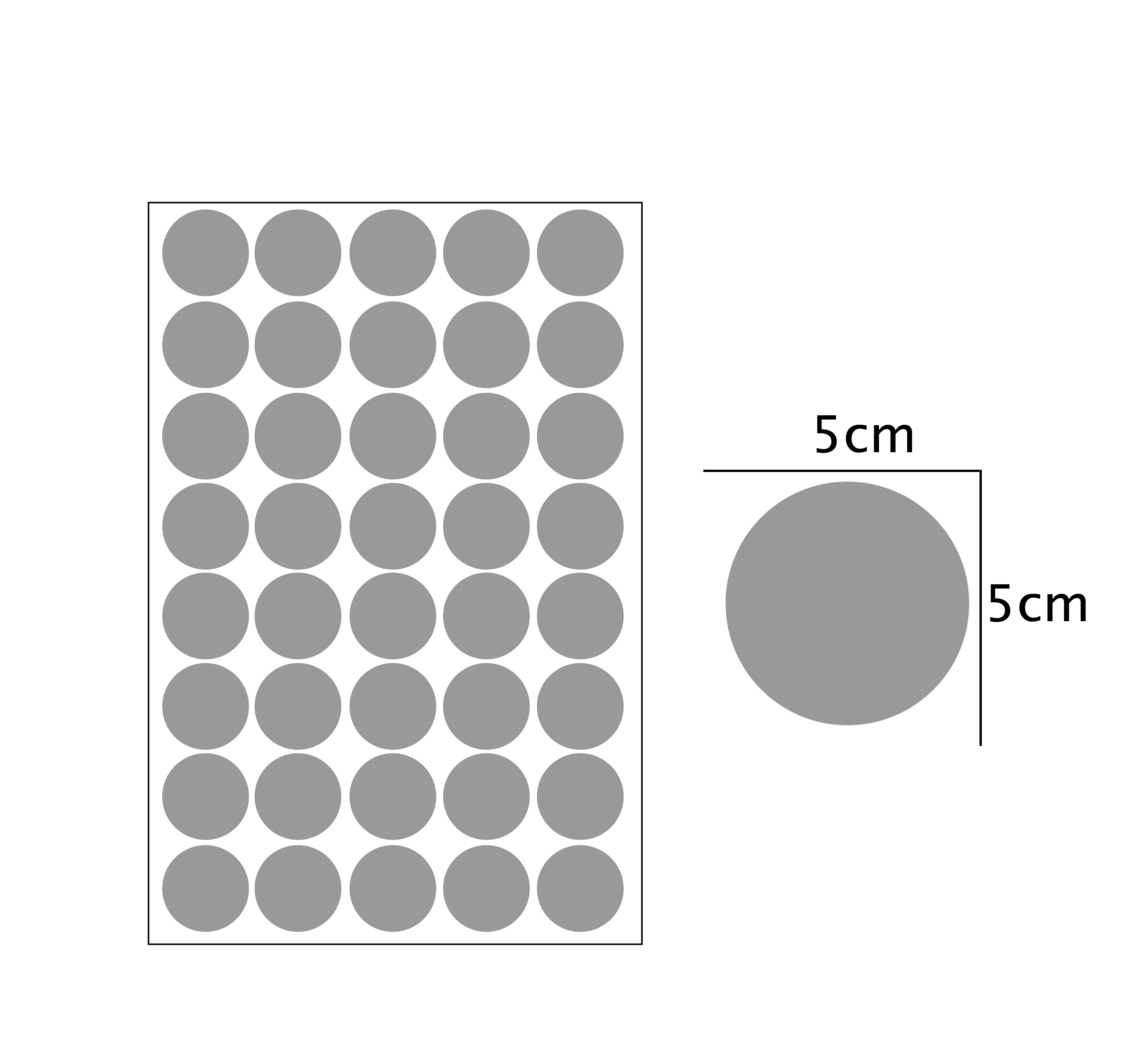 Muursticker - Stippen / Zilver / 5 cm
