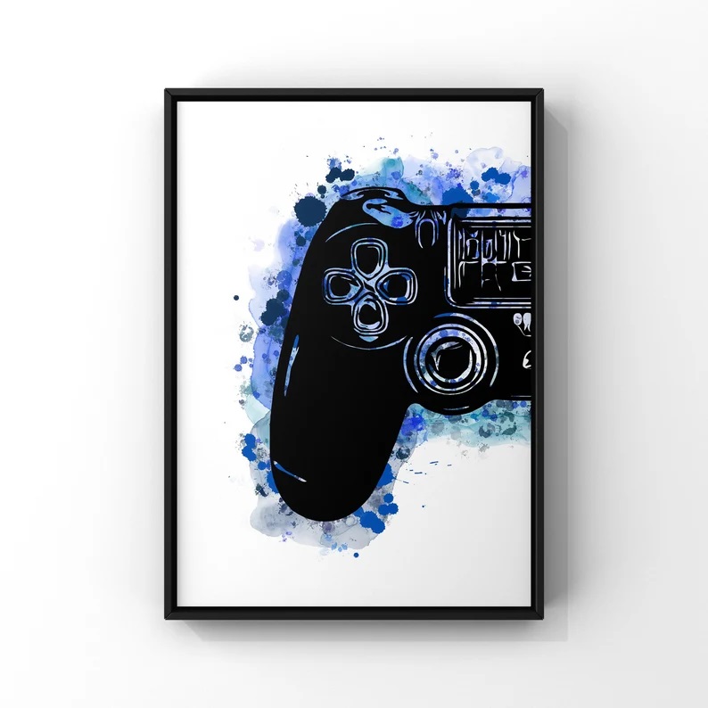 Poster - Gaming/donkerblauw #03