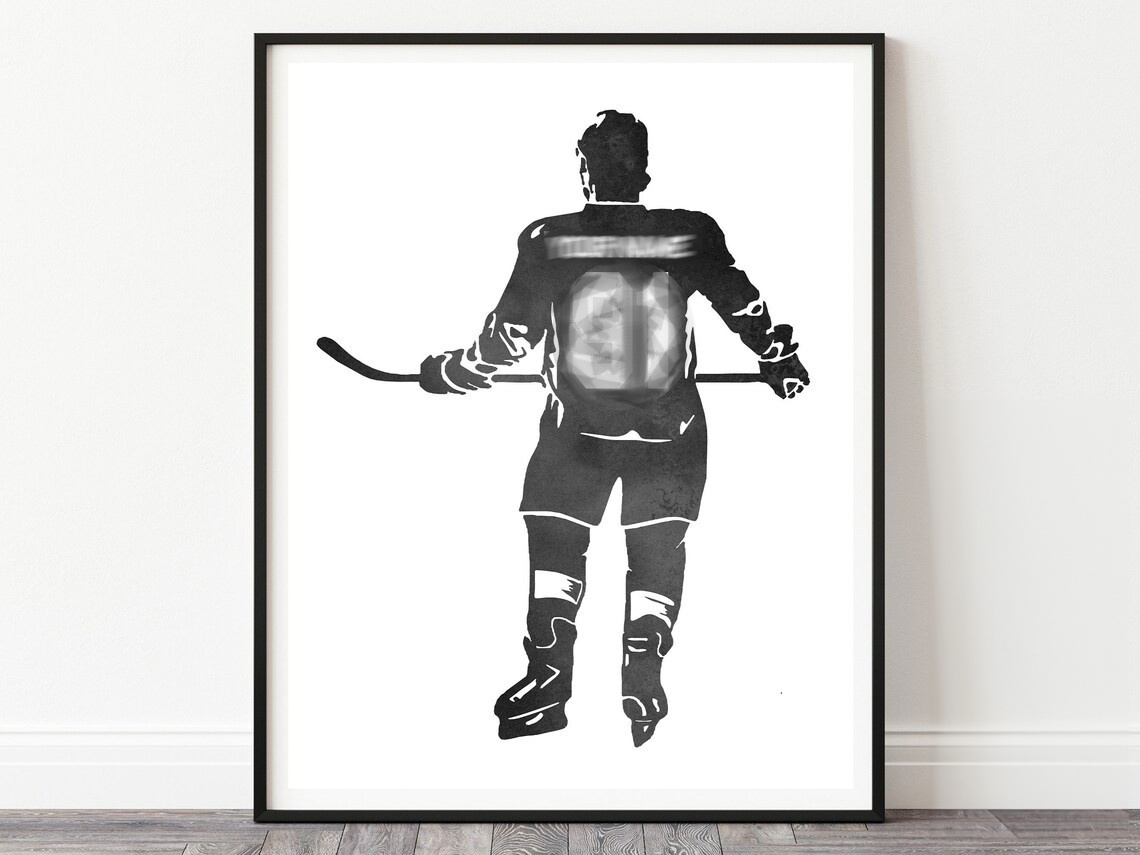 Affiche - Hockeyspeler Jersey / Gepersonaliseerd