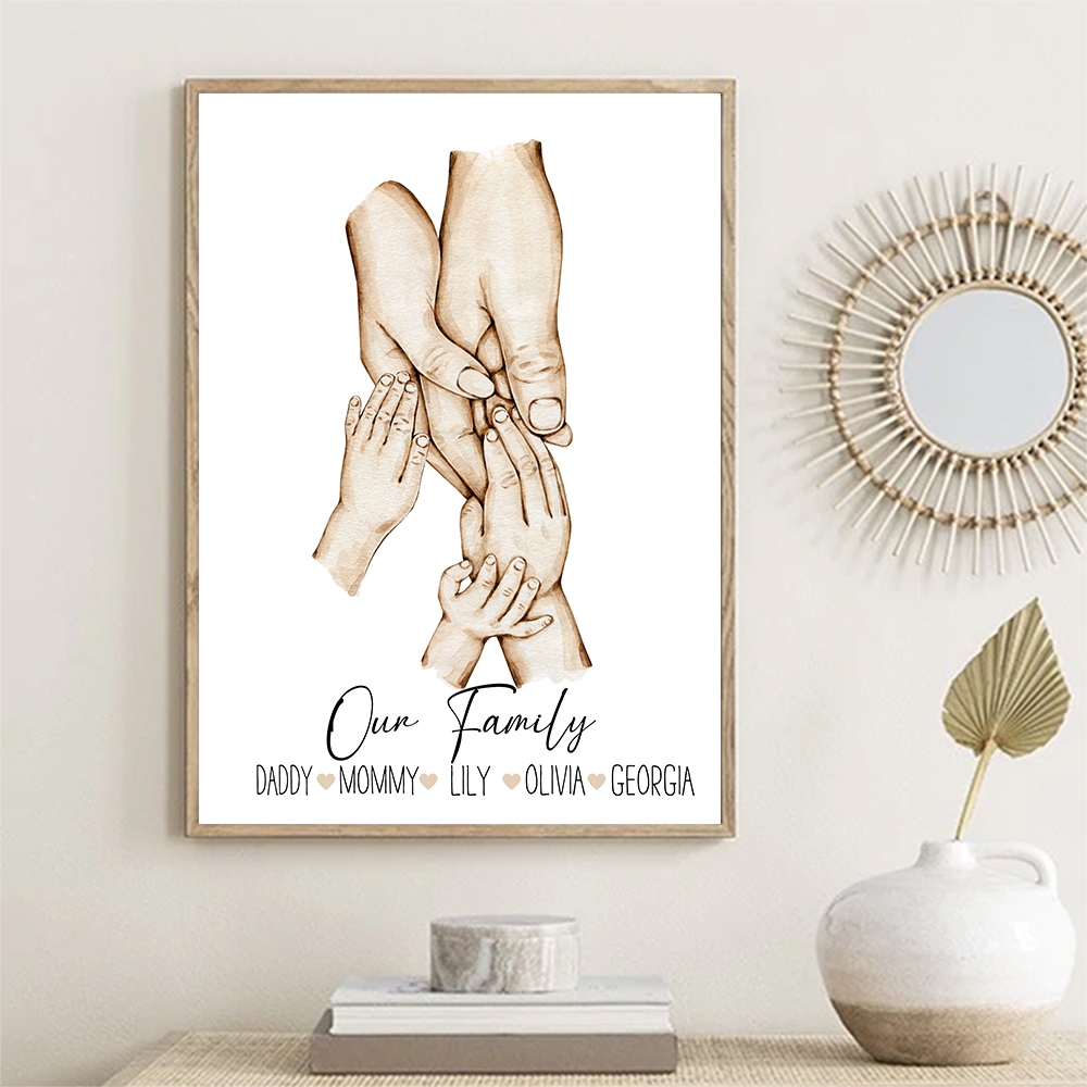 Affiches - Familiehanden / Gepersonaliseerd / 05
