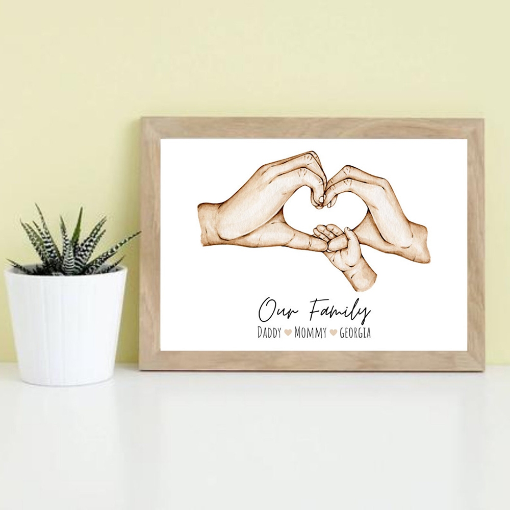 Affiches - Familiehanden / Gepersonaliseerd/ 07
