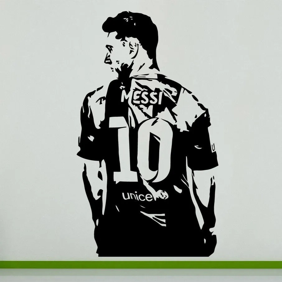 Muursticker - Voetbalatleten muurstickers / gepersonaliseerd