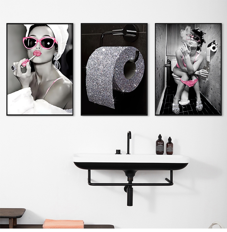 Posters - Vrouwenkunst voor Badkamer / Set van 3