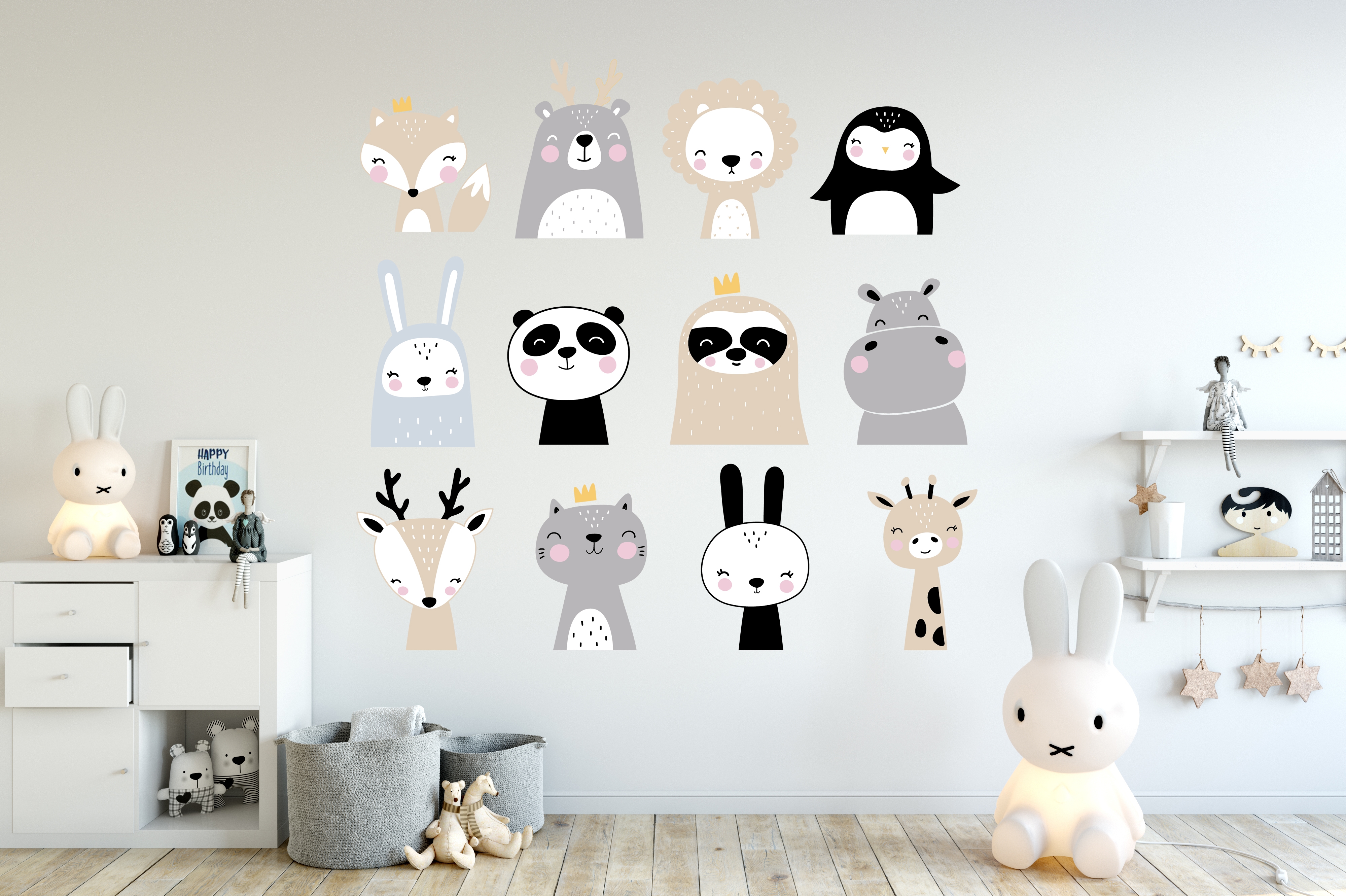 Muurstickers - Schattige dieren