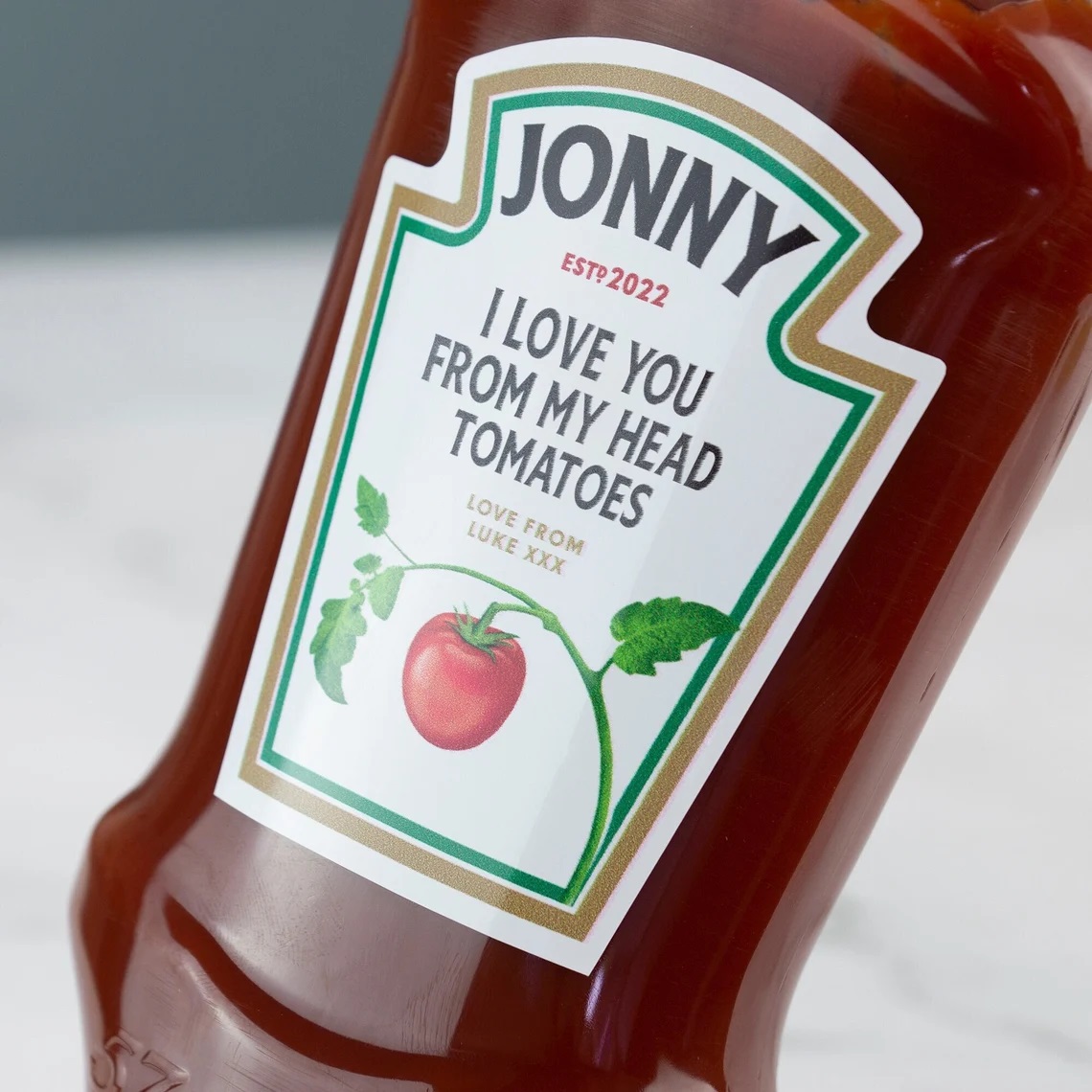 Sticker - Gepersonaliseerde tomatenketchupsaus