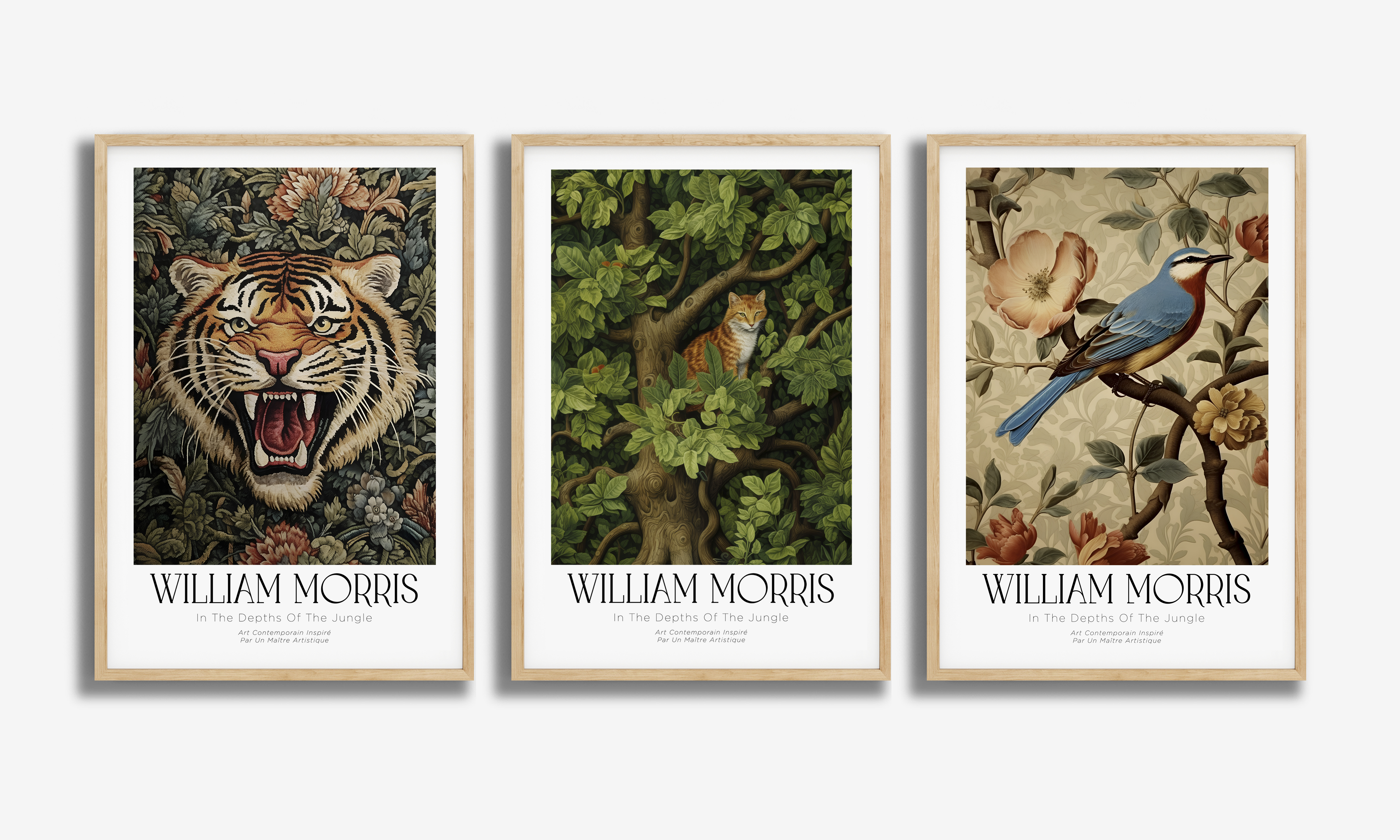 William Morris Jungle Poster - Set van 3