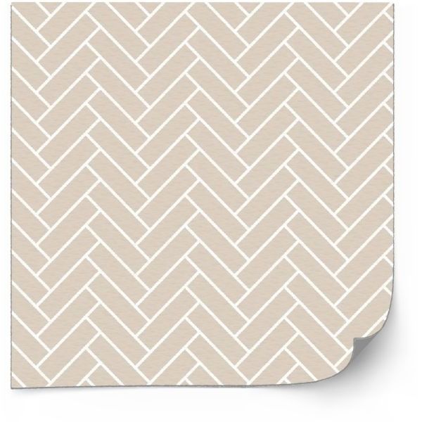 Tegels Sticker - Visgraat Decals / Beige / 24 stuks