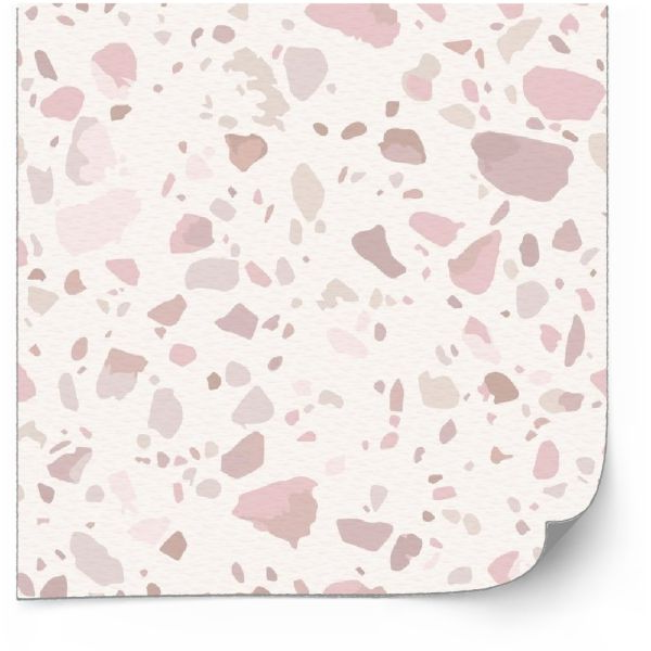 Tegels Sticker - Roze en Beige Terrazzo Decals / 24 stuks