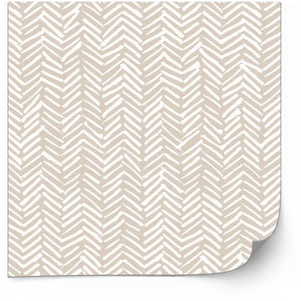 Tegels Sticker - Visgraat Decals / Beige en Wit / 24 stuks