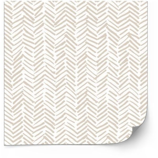 Tegels Sticker - Visgraat Decals / Beige / 24 stuks