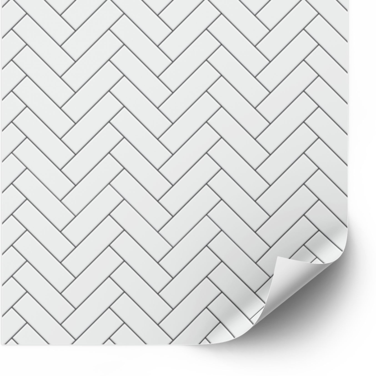 Tegels Sticker - Visgraatstickers / Grijs / 24 stuks