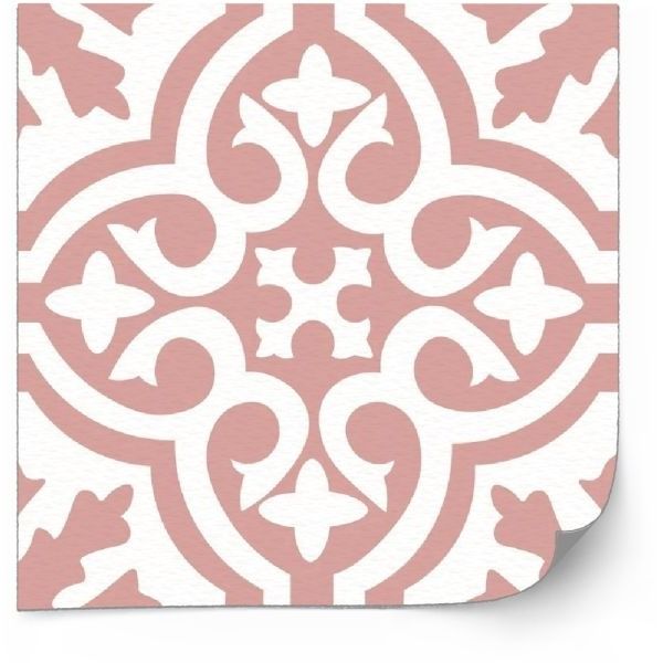Tegels Sticker - Open haard / Roze / 24 stuks