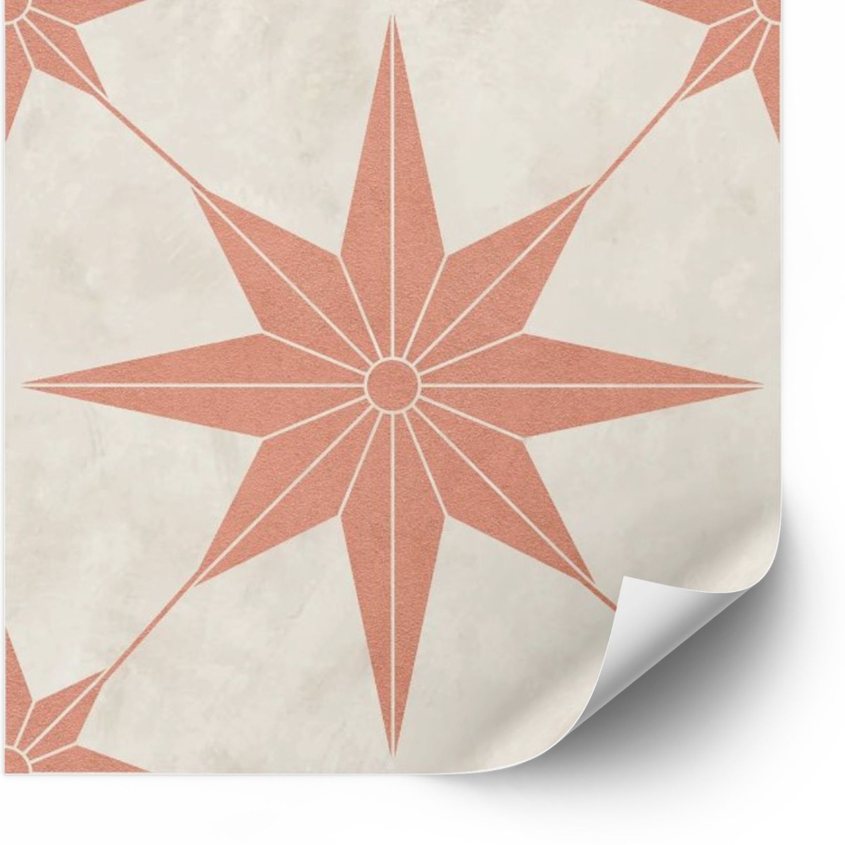 Tegels Sticker - Sticker met stertegels / Terracotta / 24 stuks