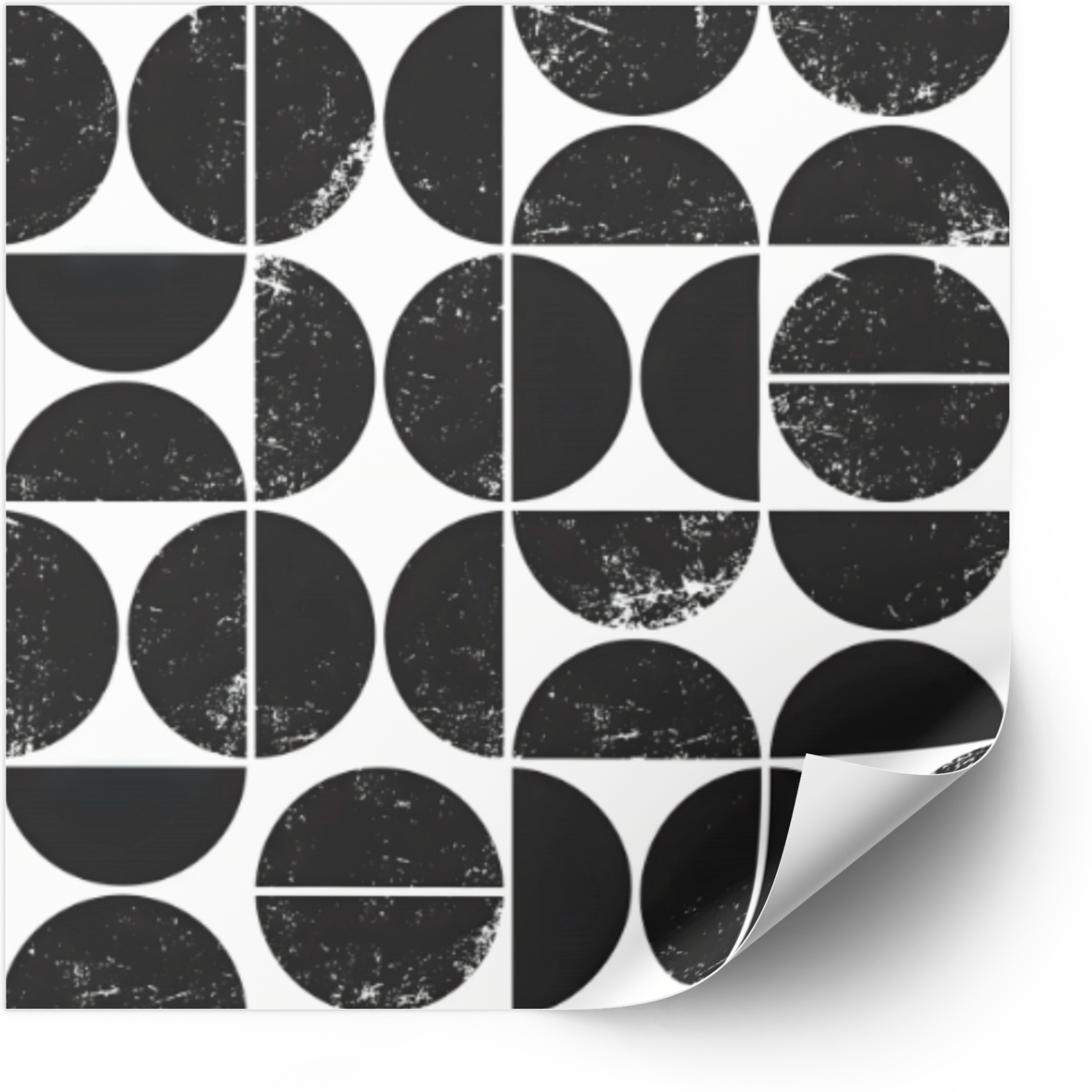 Tegels Sticker - Retro Tegelstickers / Zwart en wit / 24 stuks