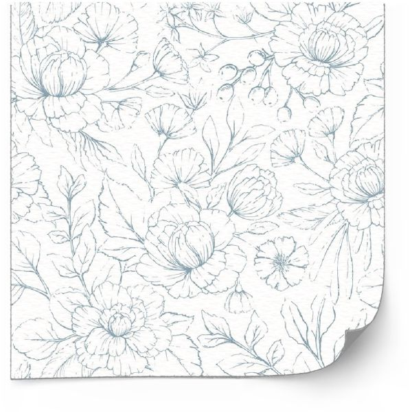 Tegels Sticker - Decals met bladprint / Bloemenpatroon / 24 stuks