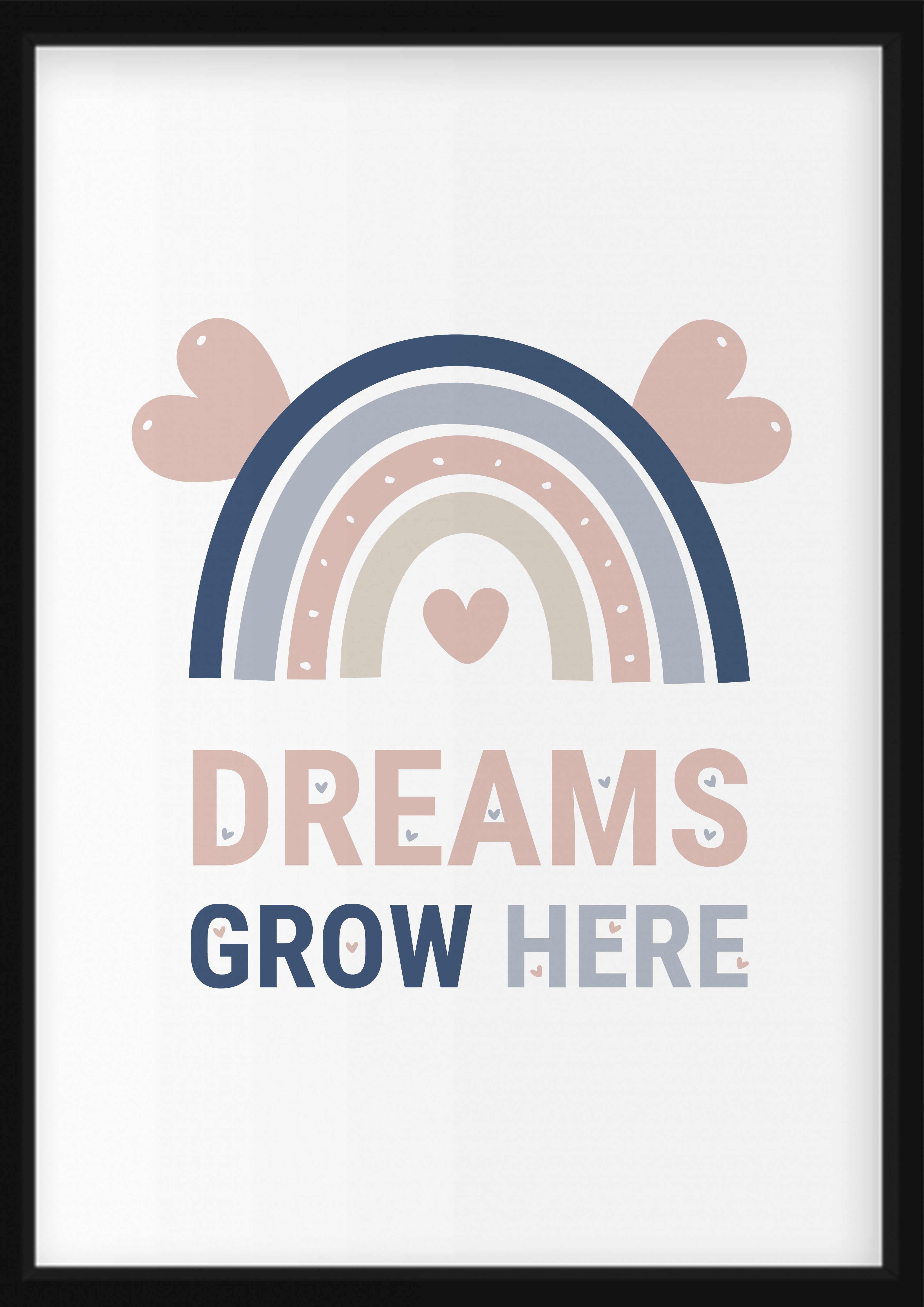 Affiche - Regenboog , Dreams grow here