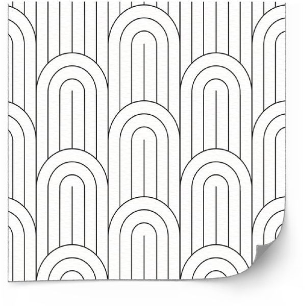 Tegels Sticker - Retro Tegelstickers / Zwart en wit / 02 / 24 stuks