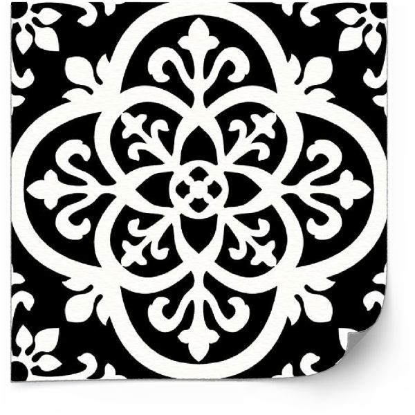Tegels Sticker - Zwart & Wit / 24 stuks