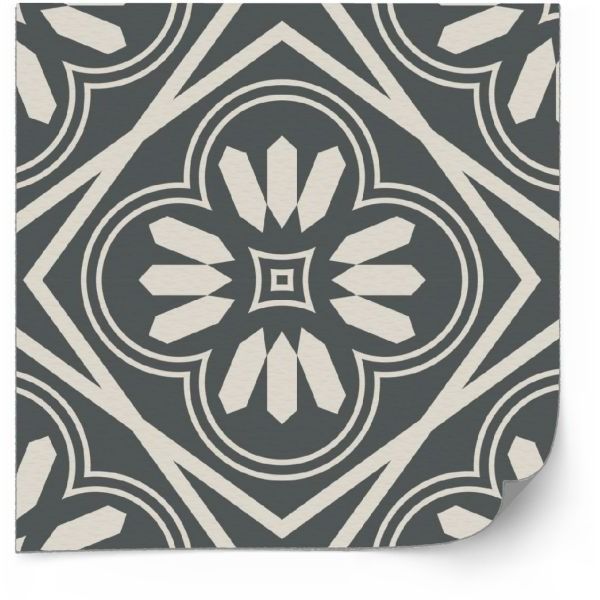 Tegels Sticker - Vintage Tegel Antiek Naadloos Design / 24 stuks