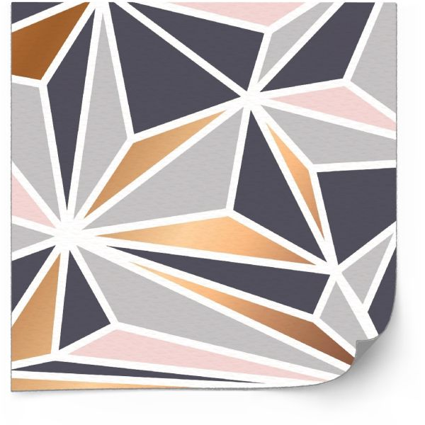 Tegels Sticker - Geometrische achtergrond met kleurrijke driehoeken / 24 stuks