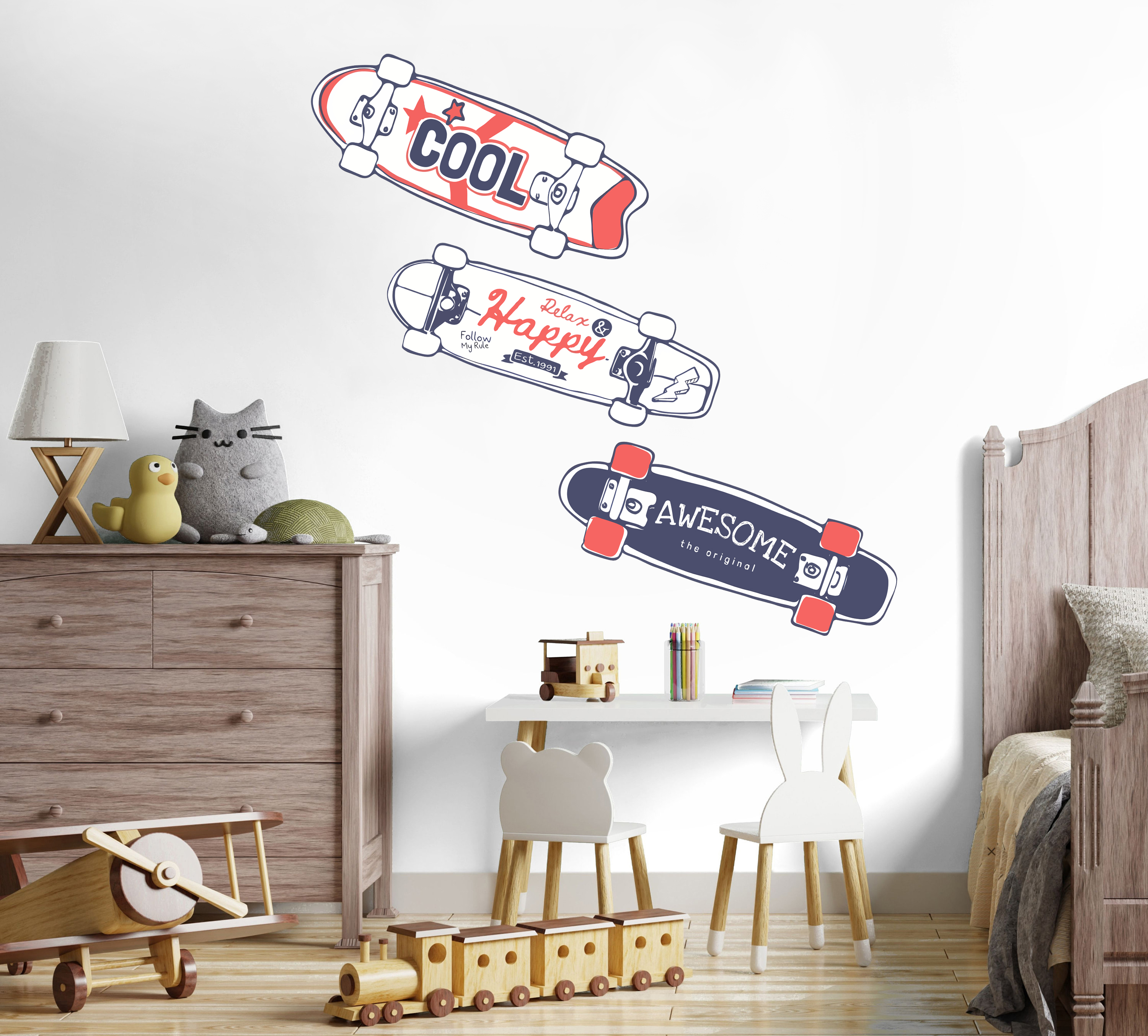 Muursticker - Skateboard / 03