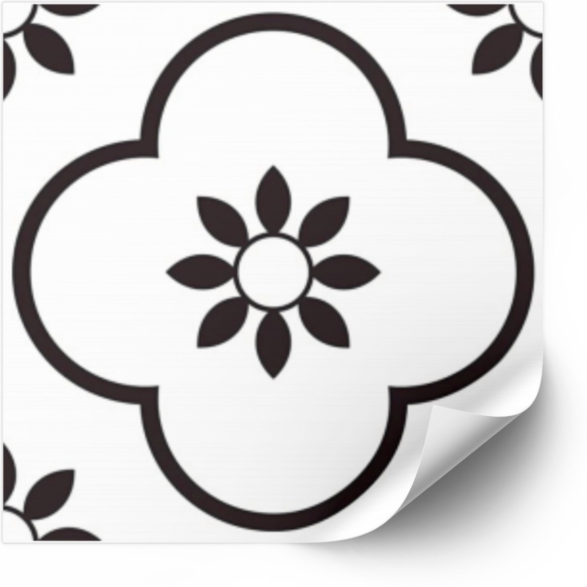 Tegels Sticker - Zwart & Wit / 24 stuks / 02