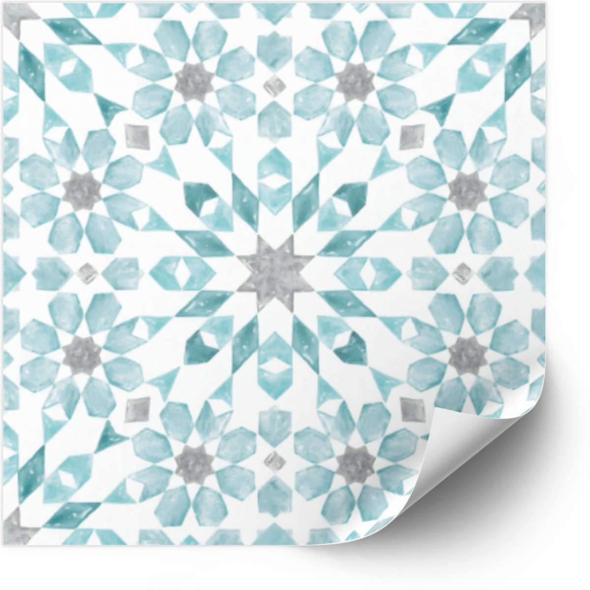 Tegels Sticker - Blauw / 24 stuks