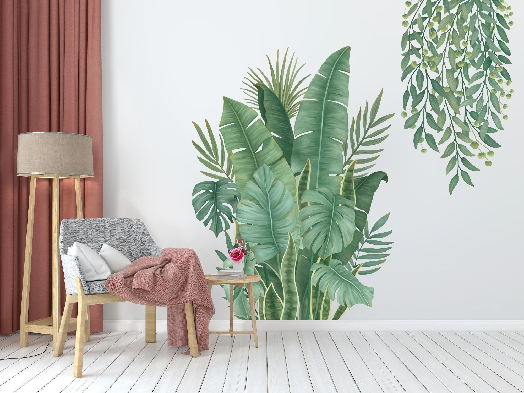 Muursticker - Palm tropische bladeren