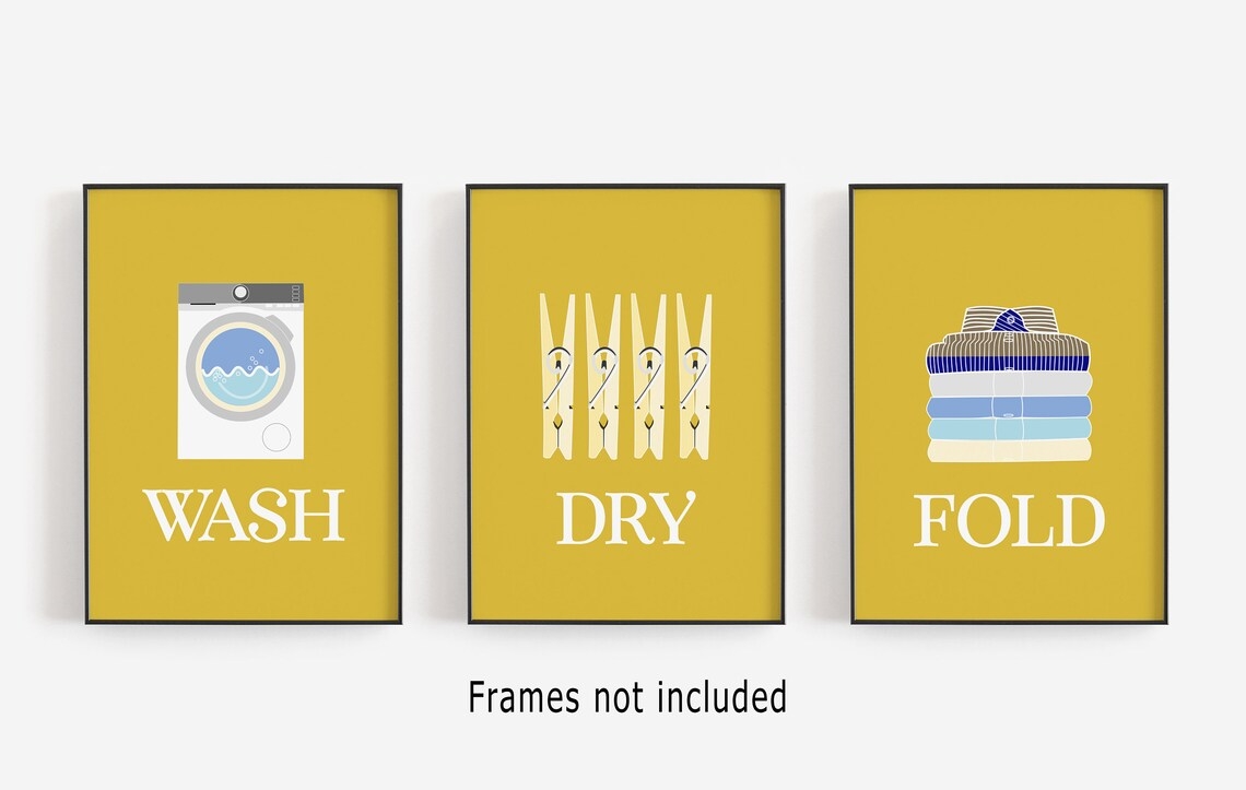 Posters - Wasruimte / Set van 3