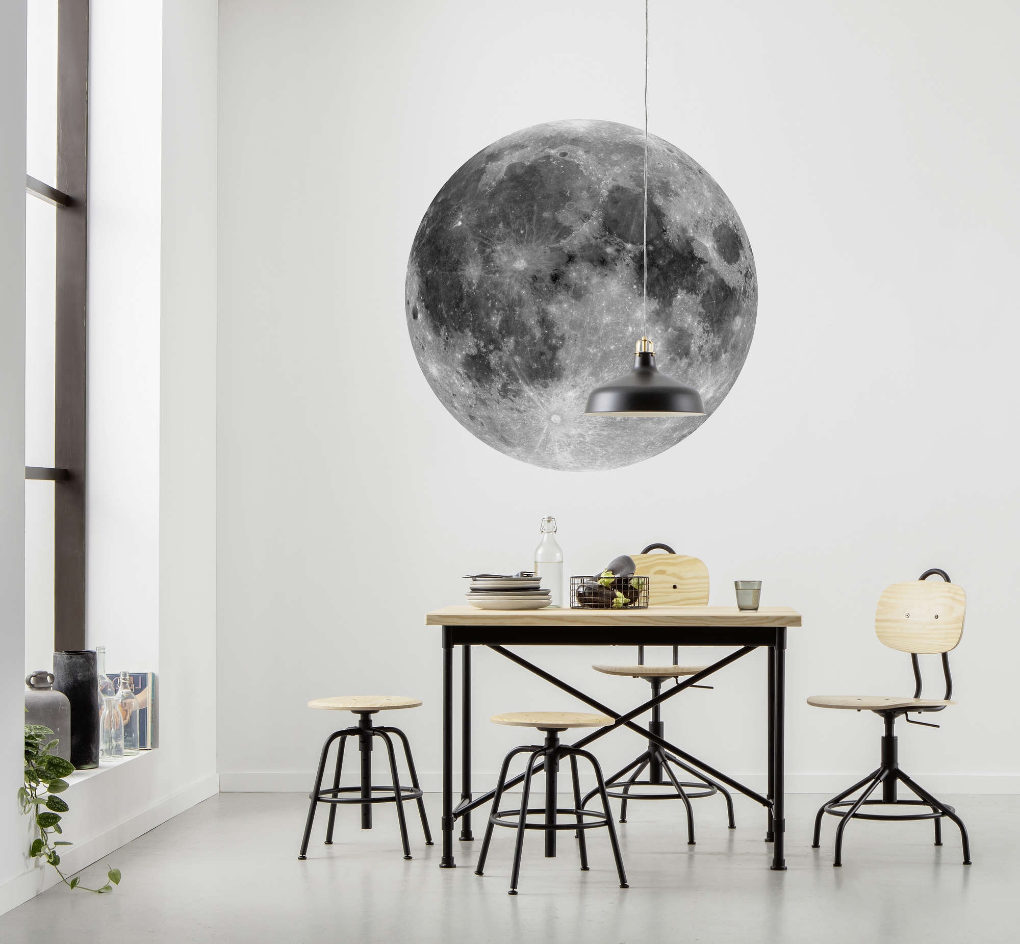 Muursticker / Maan / Rond