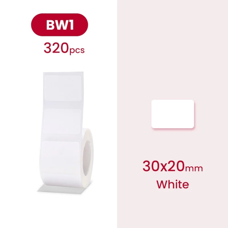 NIIMBOT Label voor B21 / B1s 30 x 20 mm, 320 stuks / Wit