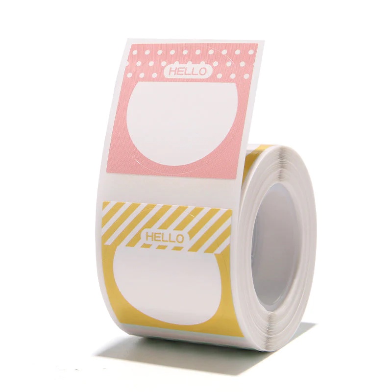 NIIMBOT Label Stickers B1 / B21 / B3-serie 31 x 31 mm / 220 stuks / Hallo tagontwerp (MEERKLEURIG)