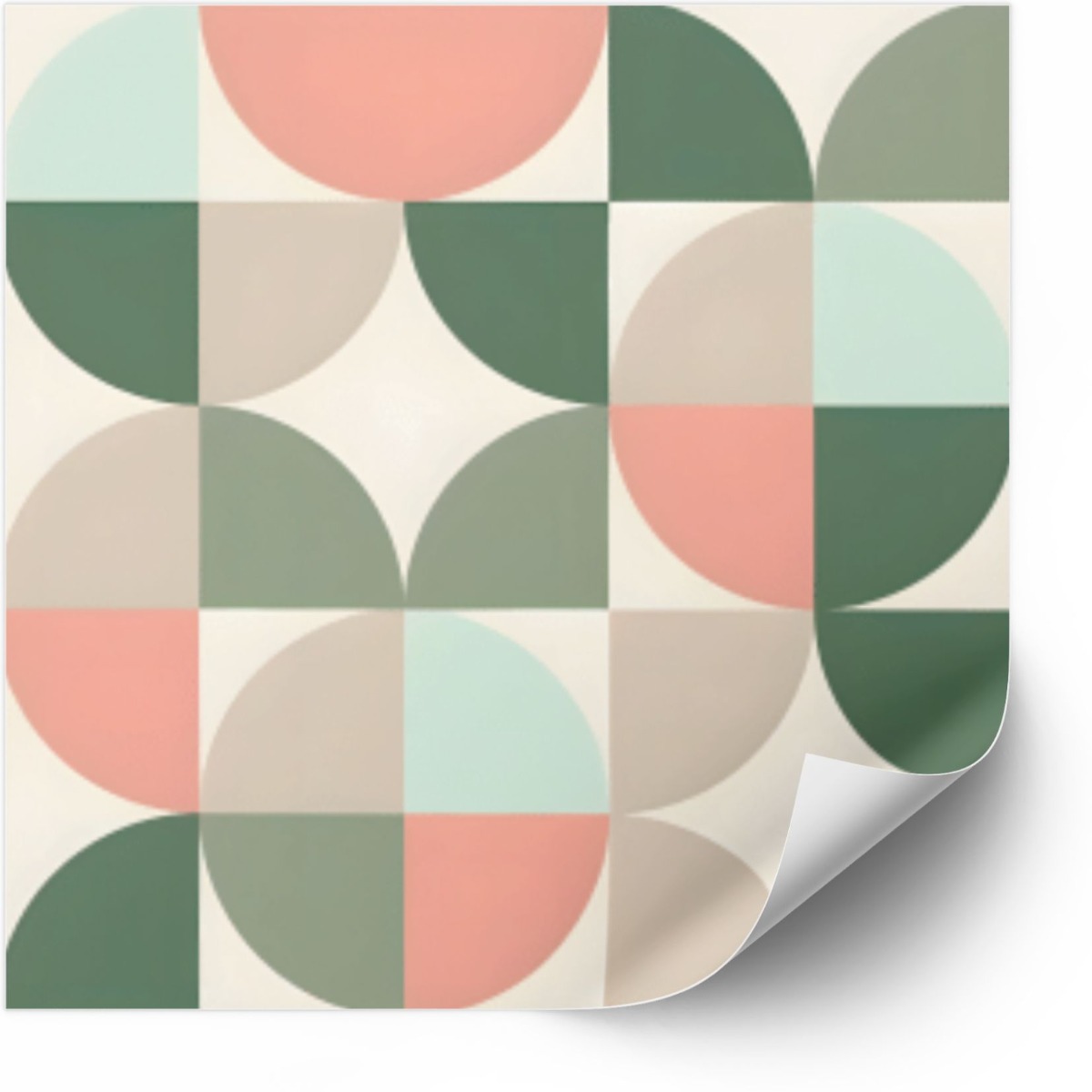 Tegels Sticker - Cirkels halverwege de eeuw / 24 stuks