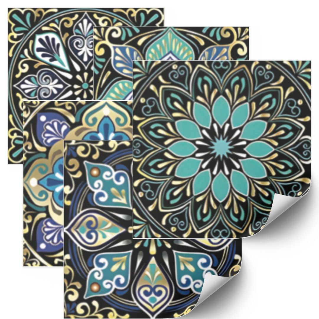 Tegels Sticker - Groen / Blauw / Peel en Stick Backsplash / 24 stuks
