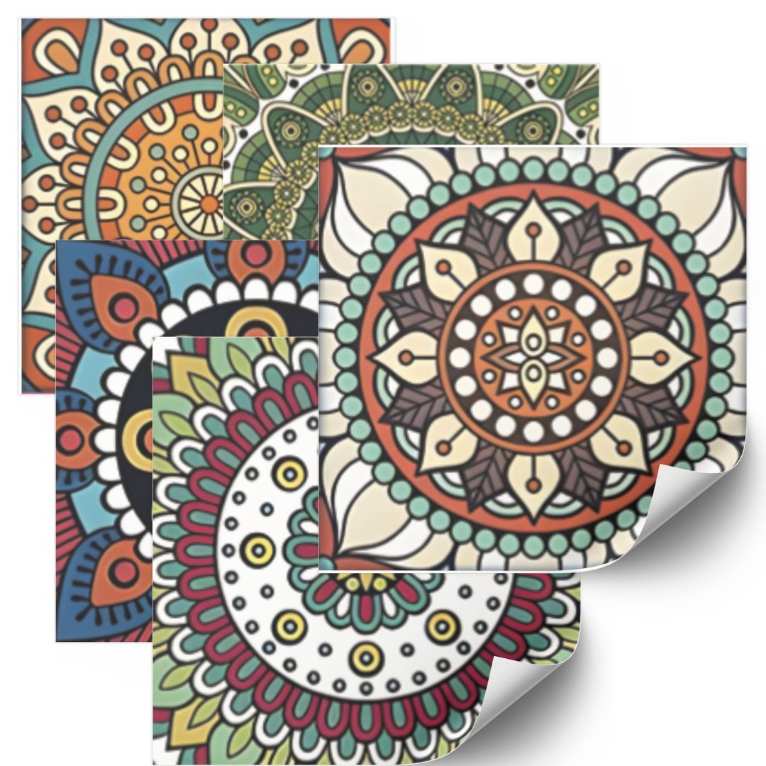 Tegels Sticker - Donkerrood / Peel en Stick Backsplash / 24 stuks