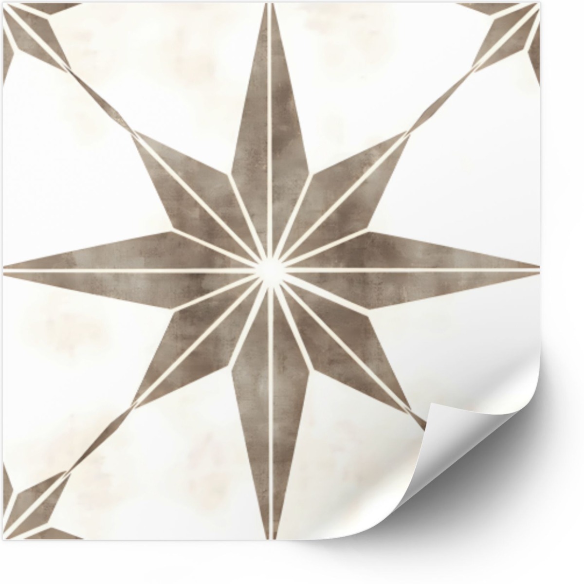 Tegels Sticker - Bruine Astra / 24 stuks