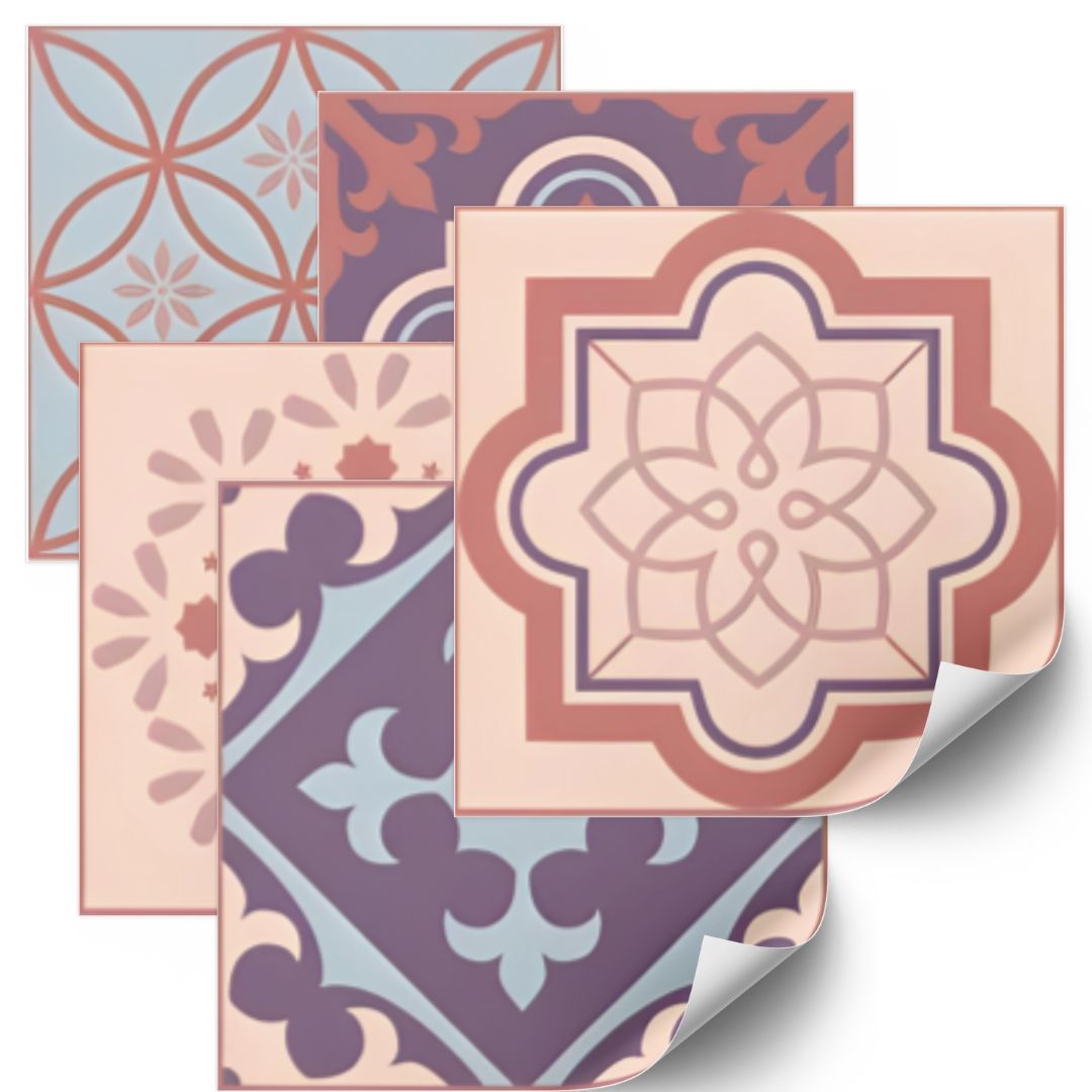 Tegels Sticker - Klassiek Rood / 24 stuks