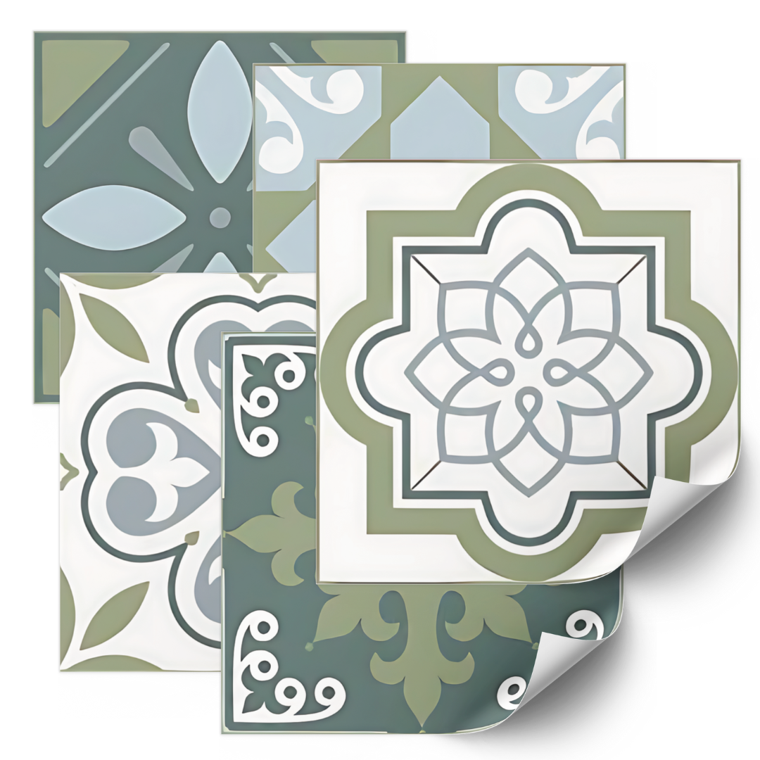 Tegels Sticker - Klassiek Groen / 24 stuks